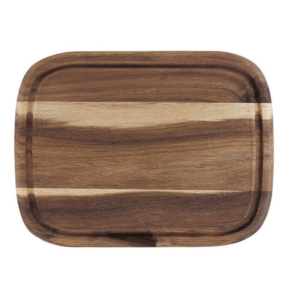 A Acacia wood pizza tray with handle solid wood cheese bread tray household steak plate, creative wooden small cutting board