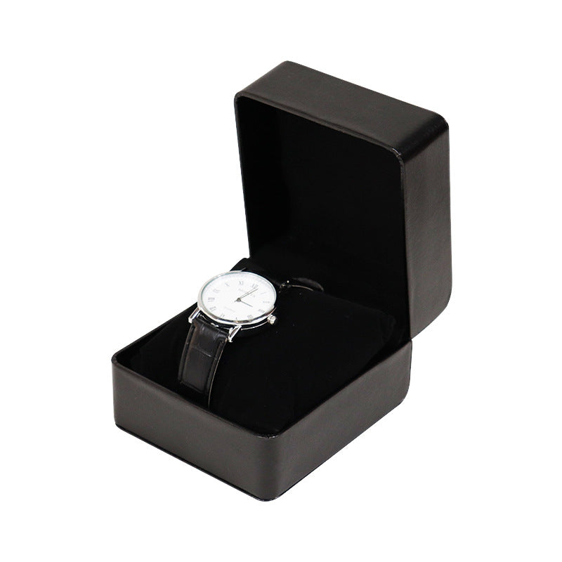 A Spot rounded corner flip pu leather watch box, jewelry packaging box, bracelet box, watch jewelry storage box, jewelry box. - Mixbatch