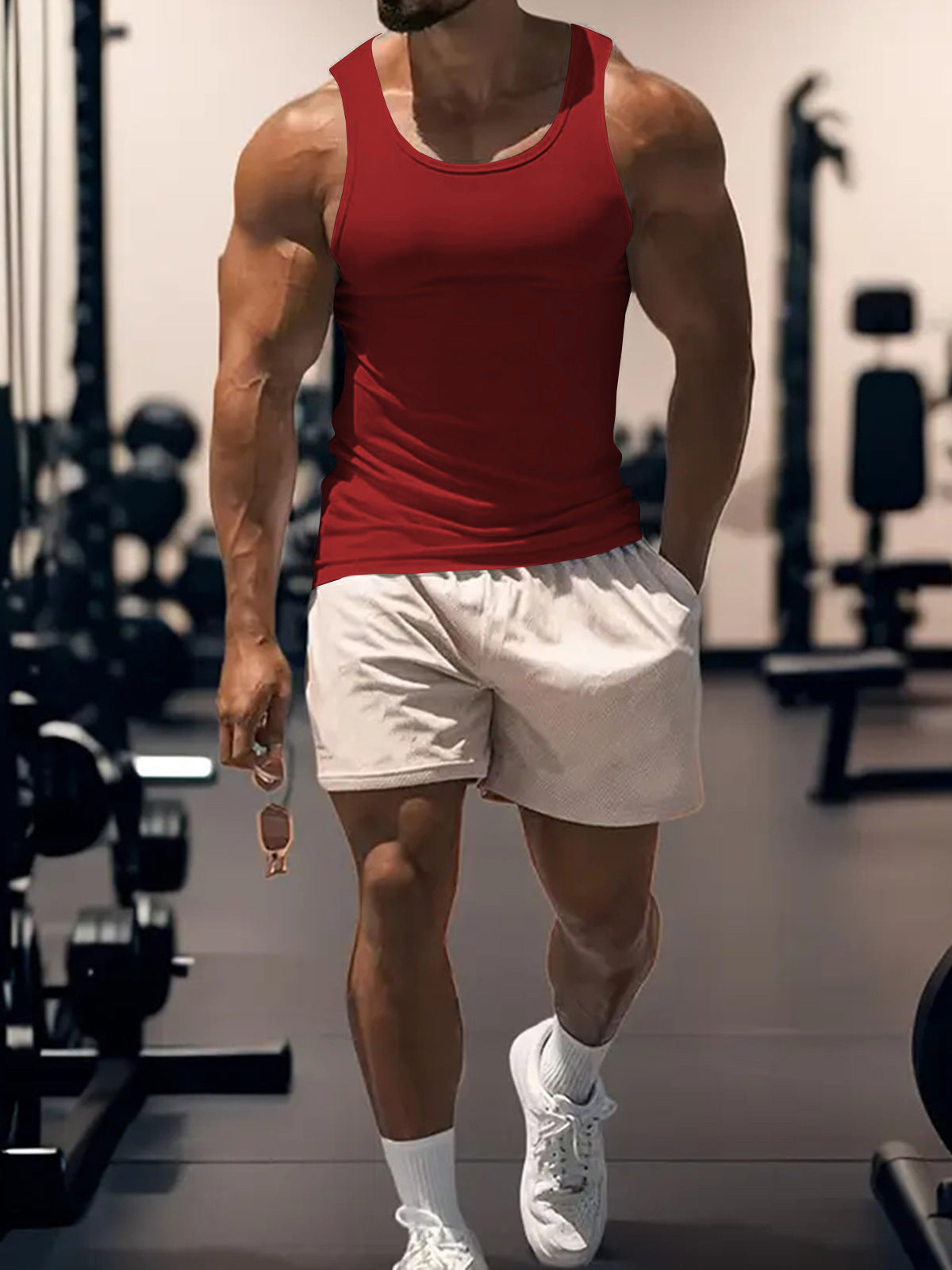 A Men's Sleeveless Elastic Vest