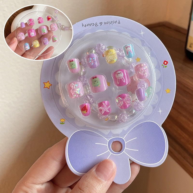 A  little girl cartoon jewelry girl baby gift toy nail patch - Mixbatch