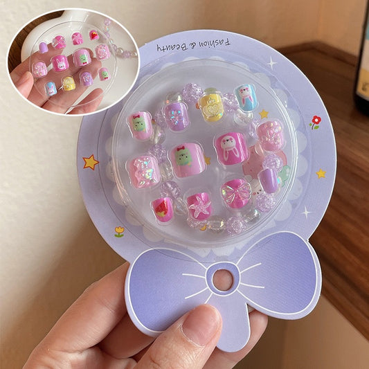 A  little girl cartoon jewelry girl baby gift toy nail patch - Mixbatch