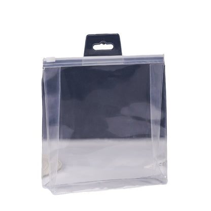 A transparent matte pvc zipper bag, cosmetic skin care tool storage bag, transparent jewelry packaging bag