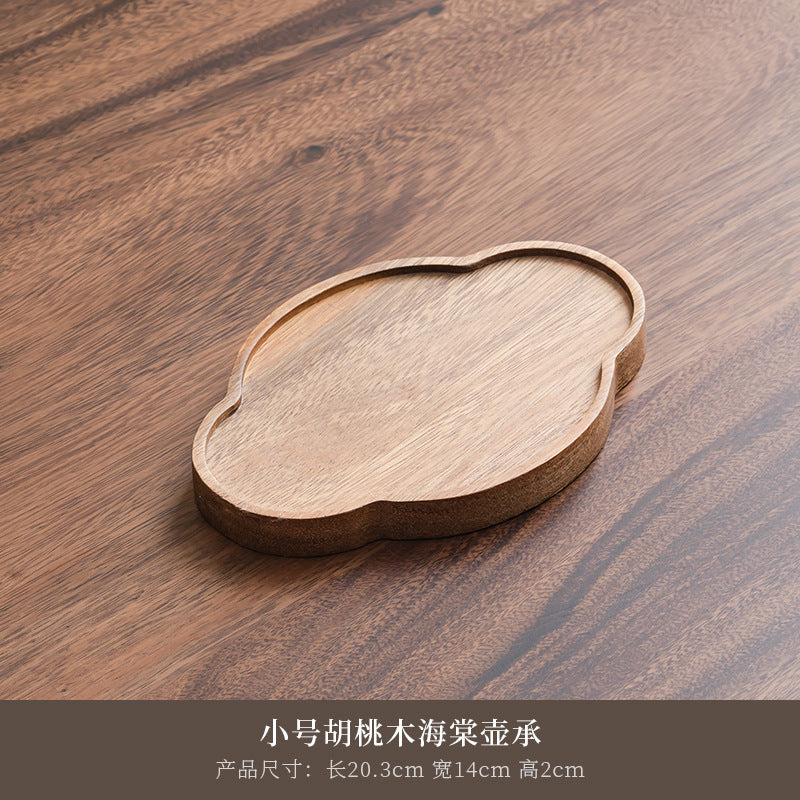 A walnut solid wood tray snack tray