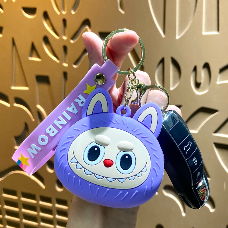 A cartoon cute rabub change bag children's small gift key chain pendant card - Mixbatch