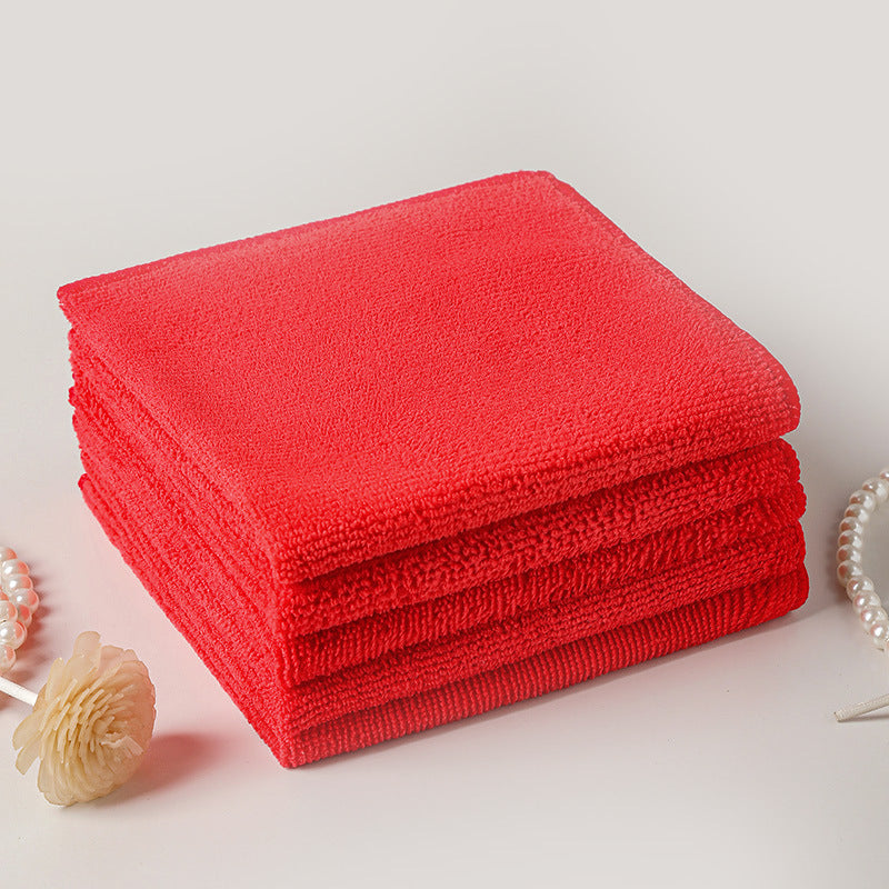 A 350G warp knitted microfiber towel high elastic silk locking edge does not shed hair and does not fade housekeeping cleaning kitchen rag