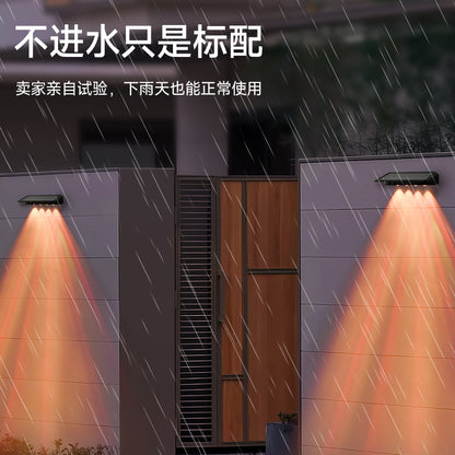 A Solar Step Light Outdoor Garden Decoration Light Wall Wall Light Automatic Switch Night Light Terrace Waterproof Balustrade Light