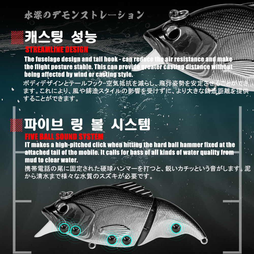 A Realistic Multi-section Swimbait  Slow Sinking