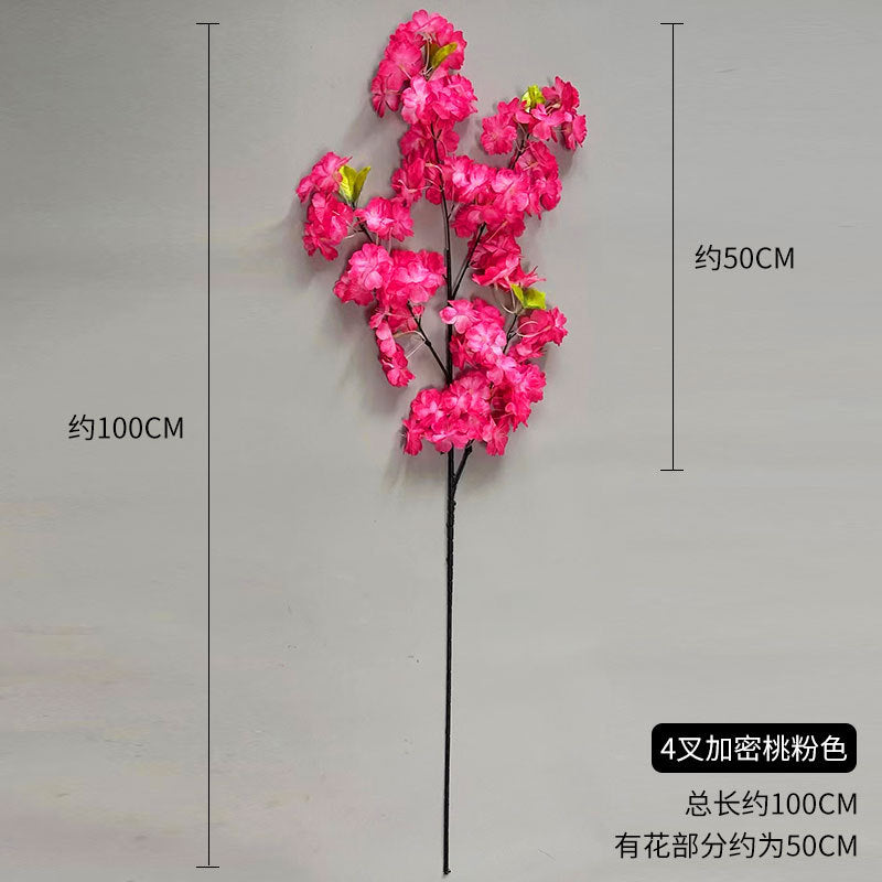 A simulated cherry blossom branch cherry blossom tree plastic wedding decoration peach blossom pear blossom indoor living room ceiling simulated flower fake flower