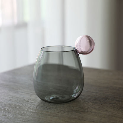 A ins wind colored glass creative water cup primary color glass coffee cup