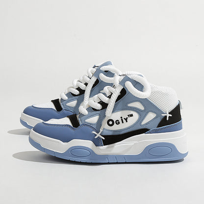 A men's and women's same high-top flats