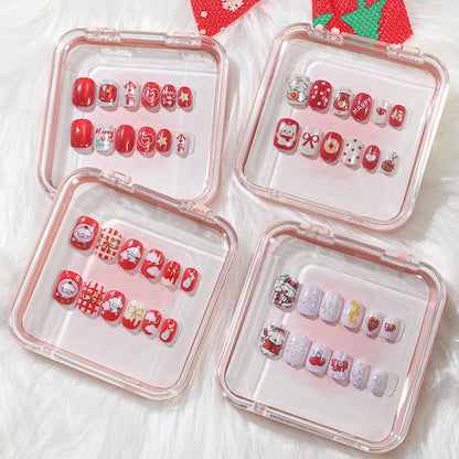A new three-dimensional gilt cat's eye wearing armor, handmade nail piece nail piece finished nail piece cute cartoon nail sticker - Mixbatch