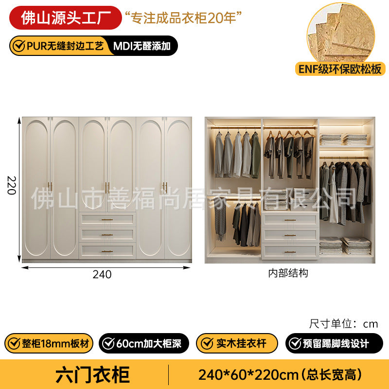 A The solid wood wardrobe with OSB board ENF grade melamine paint finish