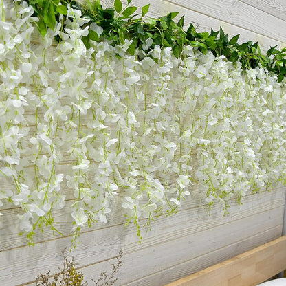 A simulated wisteria flower string bean flower fake flower rattan indoor air conditioner pipe decoration winding blocking wedding silk flower ceiling