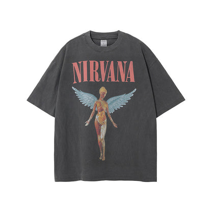 A printed vintage short sleeve