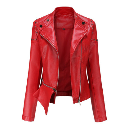 A women's leather jacket