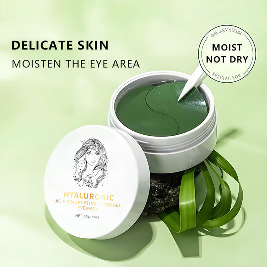 A  dark circles, green eye mask, light moisturizing and moisturizing, brightening eye mask, eye cream, eye care, eye mask sticker.