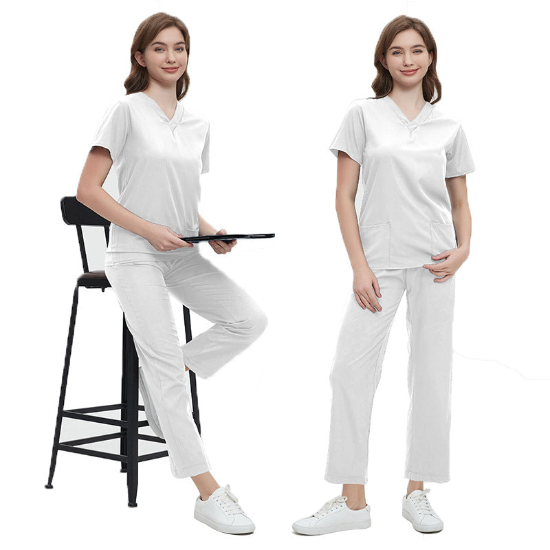 A Surgical Clothes Short Sleeve Washing Clothes Women's Suits Nurse Clothes Operating Room Work Uniforms Isolation Clothes
