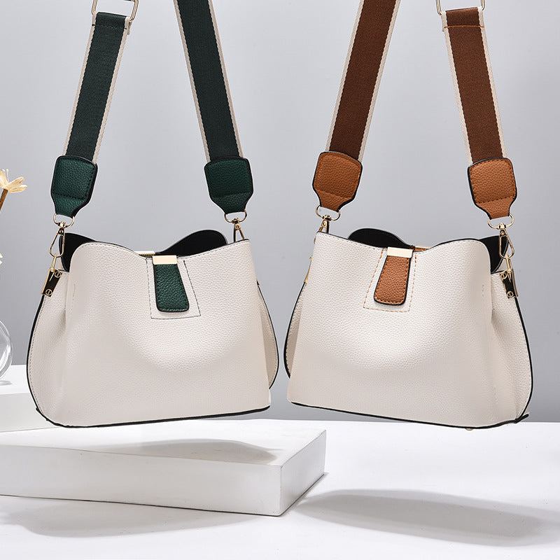 A bucket bag, bag, women's bag, new messenger bag, fashionable shoulder bag, large capacity, versatile and trendy - Mixbatch