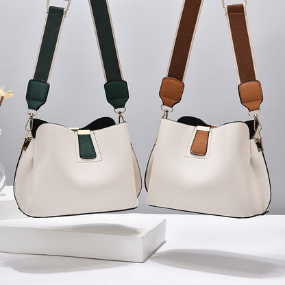 A bucket bag, bag, women's bag, new messenger bag, fashionable shoulder bag, large capacity, versatile and trendy - Mixbatch