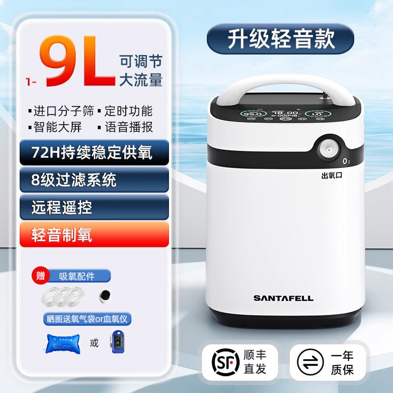 A 9L Oxygen Concentrator for Plug-in Use with EU Standard Plug