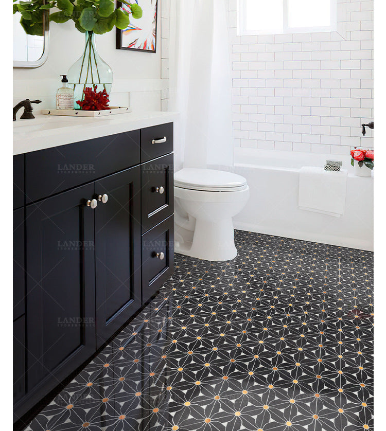 A metal stone mosaic wall tile