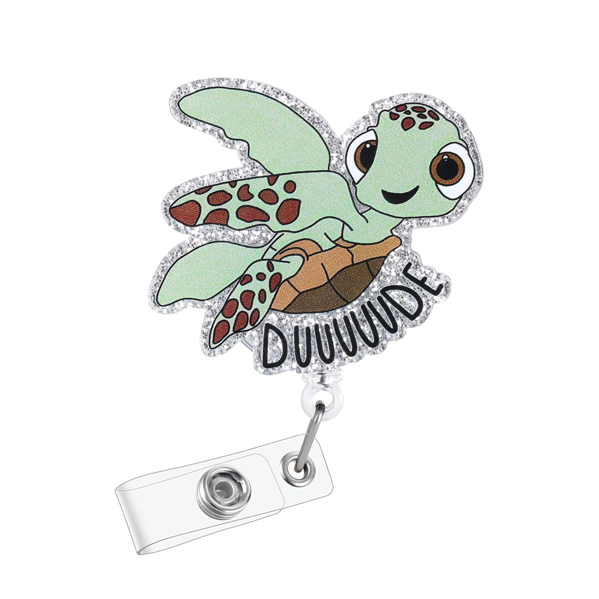 A Acrylic glitter, easy-pull buckle, alligator clip, ID clip, work card clip, retractable badge, scroll buckle, spot.