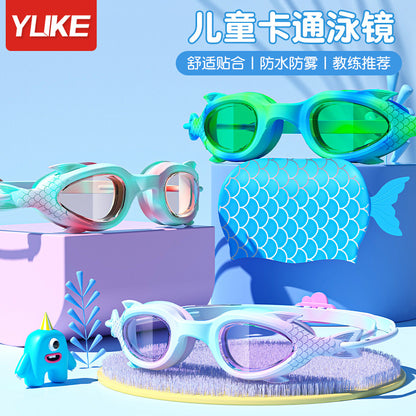 A children's swimming goggles anti-fog boys and girls small frame goggles swimming training diving swimming high definition waterproof professional equipment - Mixbatch