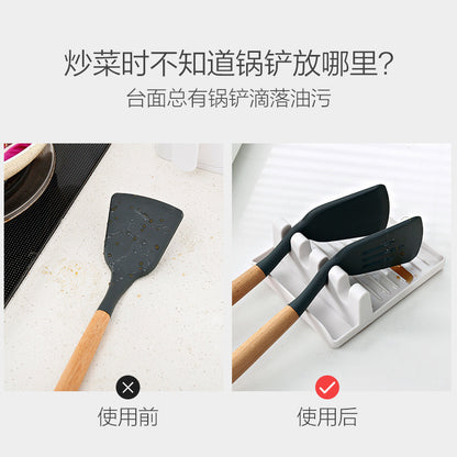 A Multifunctional kitchen with pot lid, spatula rack, leaking spoon, chopsticks rack, plastic floor-to-ceiling household Daquan countertop