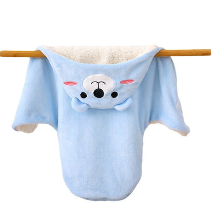 Cross-border newborn baby blanket newborn blanket cartoon spring and autumn winter single baby delivery room thickened swaddle sleeping bag