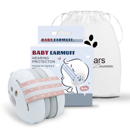 A Baby protection Anti-noise earmuffs Children's sleep soundproof earphones Children's protective earmuffs Head wearing webbing model