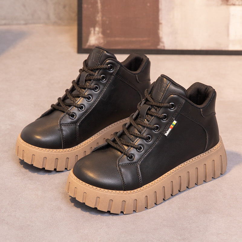 Autumn and winter new Martin boots fashion casual Joker women&#039;s shoes single cotton with non-slip lightweight casual shoes. - Mixbatch