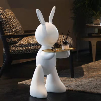 A rabbit resin creative ornament