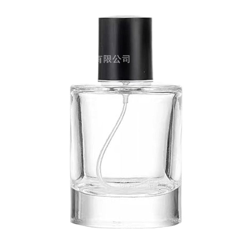 A round perfume glass empty bottle separate bottle spray bottle