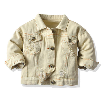 A children's tie-dye denim jacket