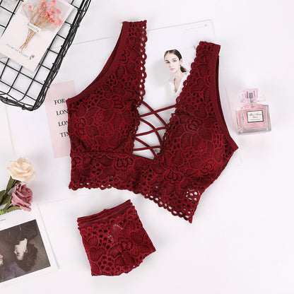A lace underwear suit