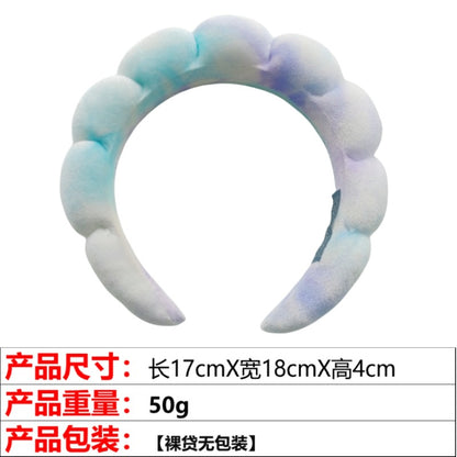 A high cranial top hair accessories women wash face bath clouds sponge headband makeup remover hair band headband