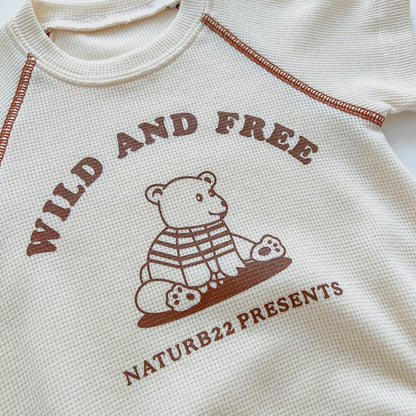 A ins summer dress children's round neck bag fart triangle hayi newborn baby cartoon clothes korean version of the outing one-piece crawling suit - Mixbatch
