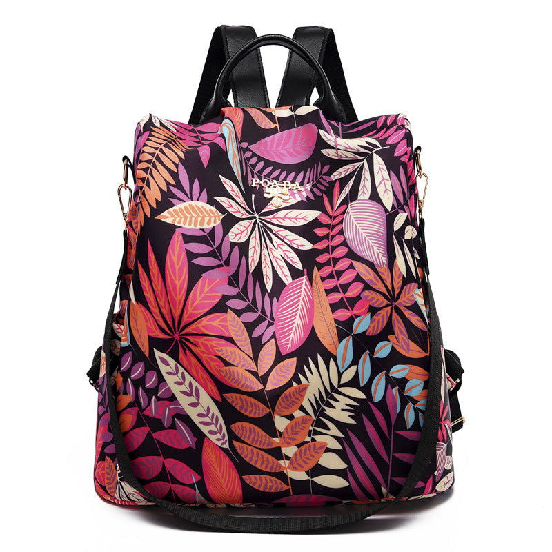 A Korean version of fashionable versatile Oxford cloth anti-theft backpack women's bag free pendant - Mixbatch