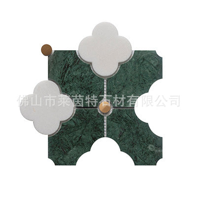 A metal mosaic tile bathroom