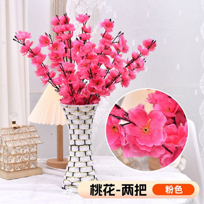 A Simulation Cherry Blossom Branch Cherry Blossom Tree Plastic Peach Blossom Arrangement Wedding Ceiling Decoration Indoor Home Tabletop Ornament