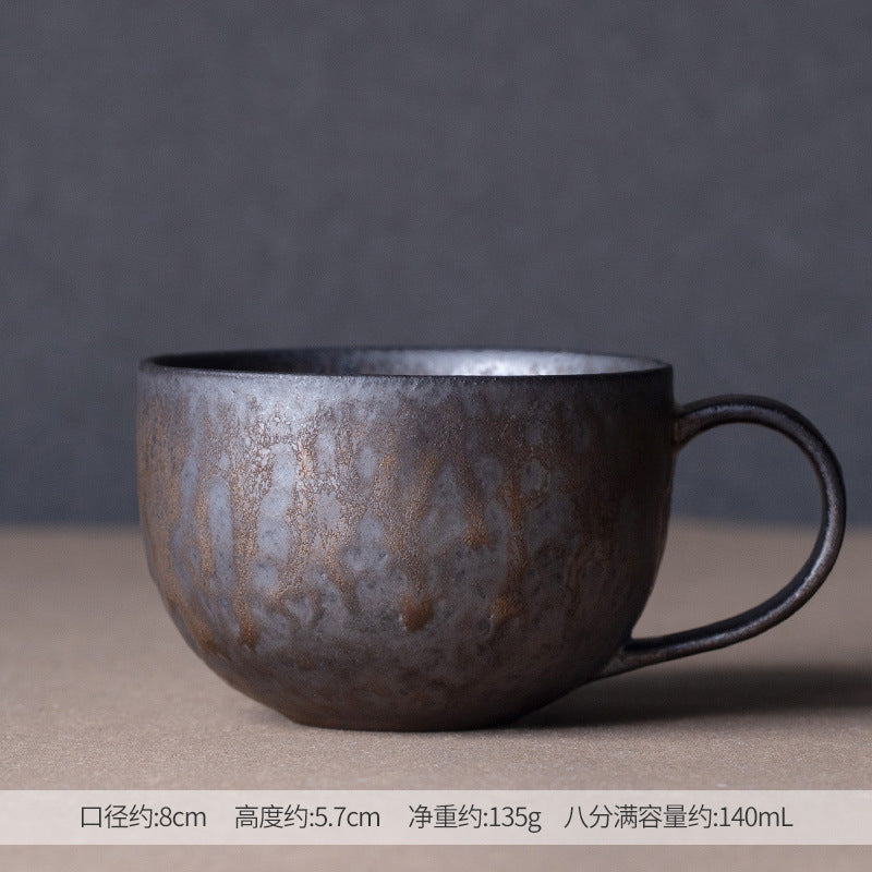 A ceramic cup and saucer set