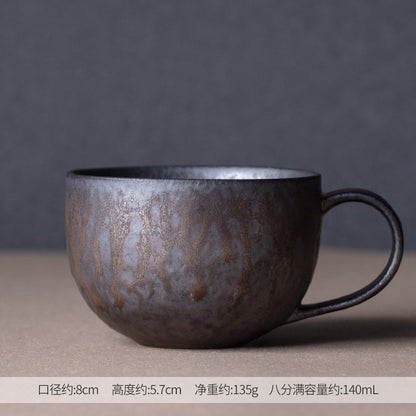 A ceramic cup and saucer set