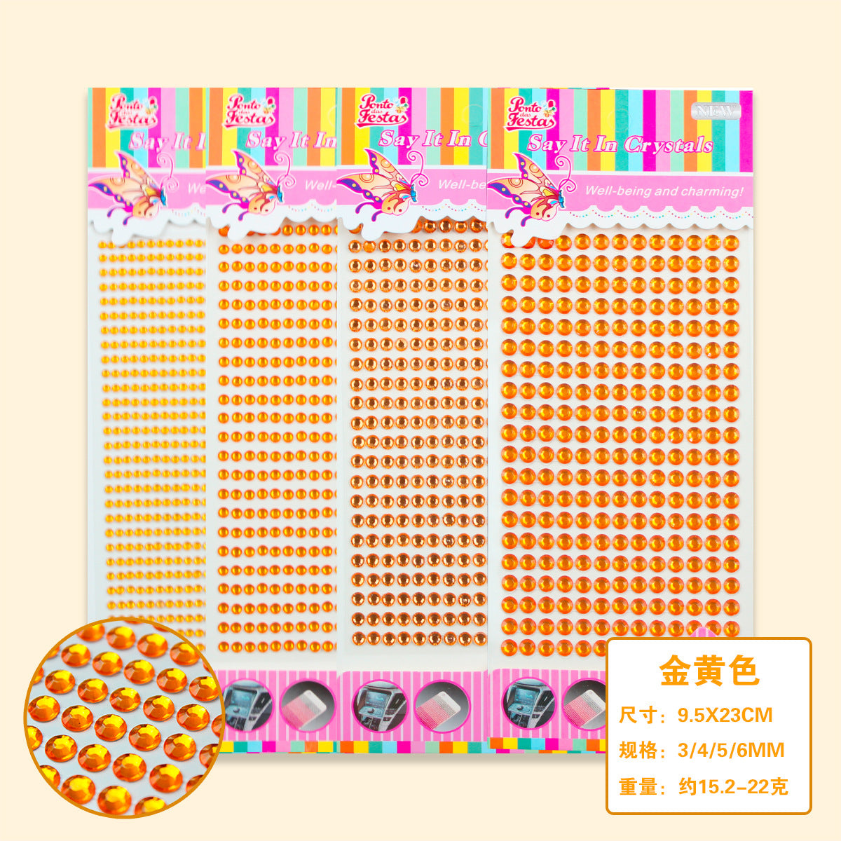 A diamond sticker handmade creative diamond pearl sticker flat bottom diamond decorative car sticker acrylic diamond universal color sticker - Mixbatch