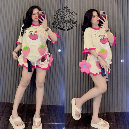 A Loose short-sleeved shorts casual two-piece set