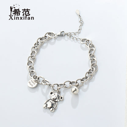 A S925 Sterling Silver Bear Bracelet