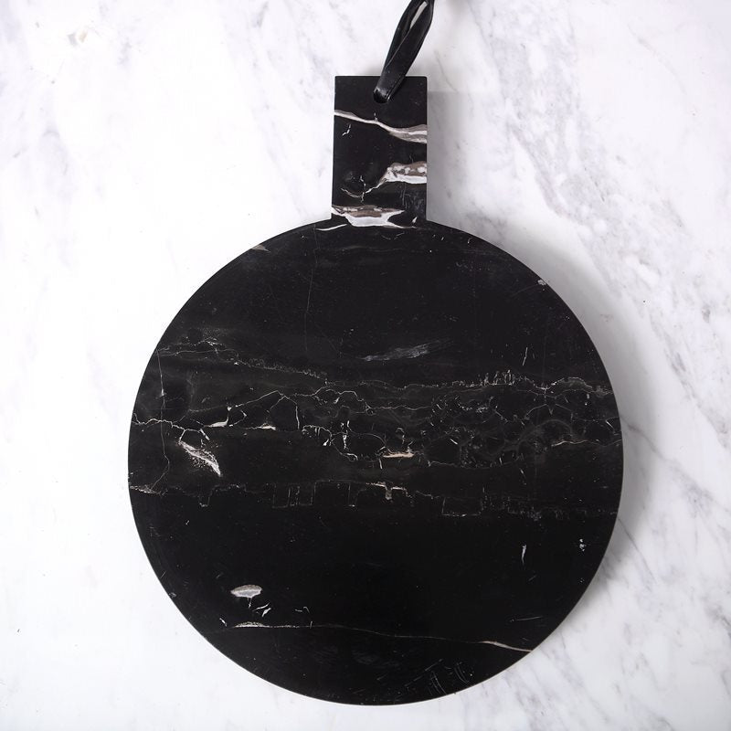 A Marble cutting board Chopping board Fruit plate Household cutting board Household panel Bread board Anti-mildew Dessert Pastry White