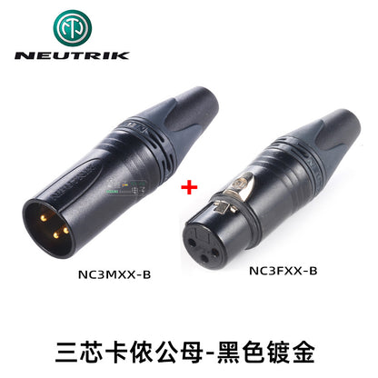 موصل صوت ثلاثي النواة من نوع XLR Kanon مطلي بالذهب من Youquek، ذكر وأنثى من نوع Canon NC3MXX/F