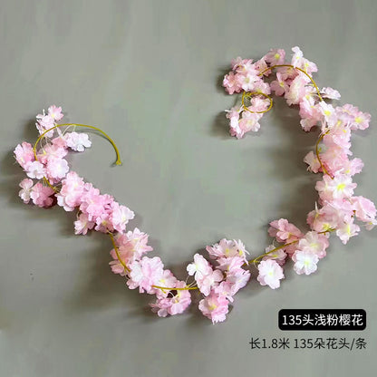 A simulated cherry blossom branch cherry blossom tree plastic wedding decoration peach blossom pear blossom indoor living room ceiling simulated flower fake flower