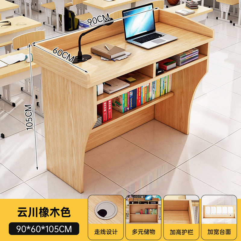 A Classroom podium lectern, and desk