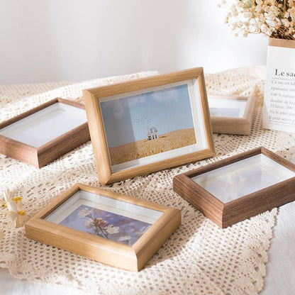 A hollow photo frame tea specimen frame three-dimensional hollow table